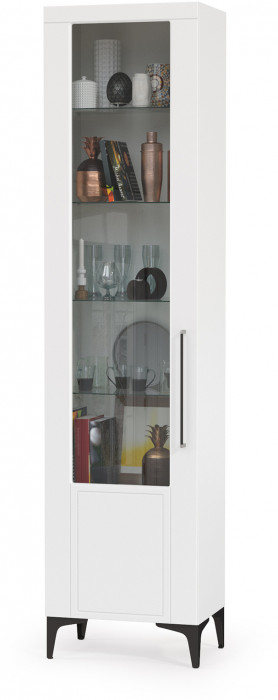 Валенсия Гостиная № 067, цвет ЛДСП белый шагрень/МДФ белый шагрень, ШхГхВ 327,2х38,3х225,2 см., ниша для ТВ 133х38х117 см., универсальная сборка