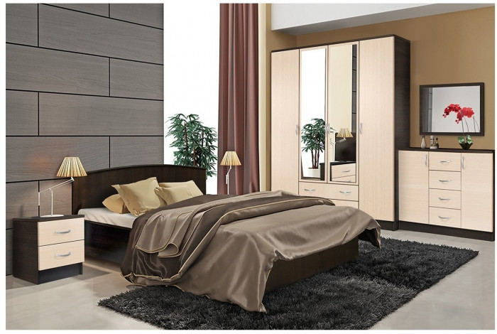 Модульная спальня Кэт-7 (композиция 7) (Венге / Белфорт)