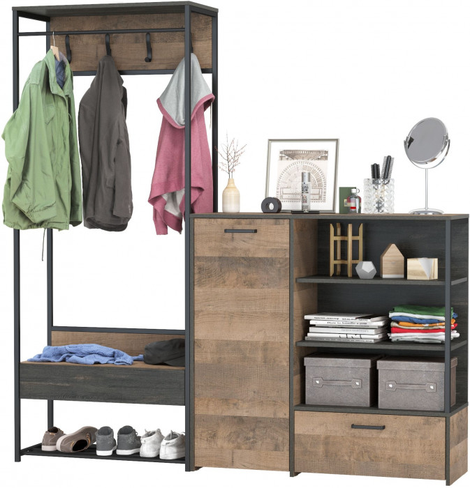 Трувор 15.120 Прихожая + 13.307.01 Комод, дуб гранж песочный/интра