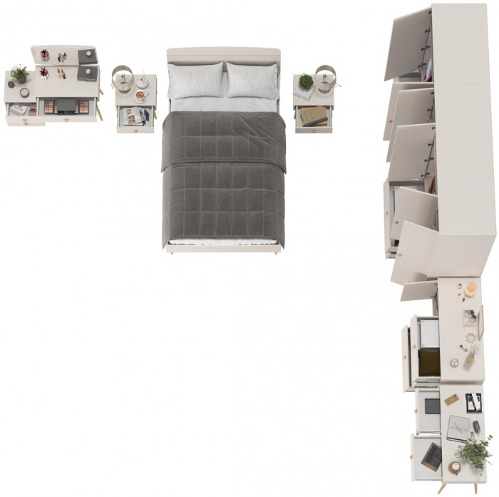 Афина Спальня 41-1200, кашемир серый