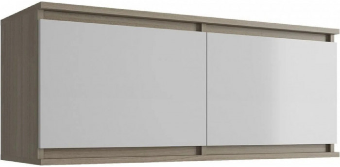 Челси Полка навесная (Антресоль малая) (Белый глянец, Белый)