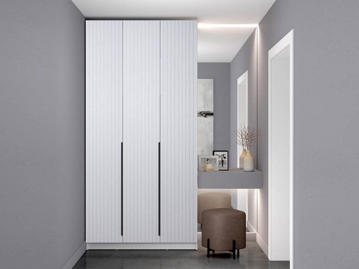 Брандо шкаф для одежды 67.12 МДФ Белый