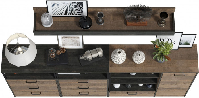 Трувор Гостиная 008, дуб гранж песочный/интра