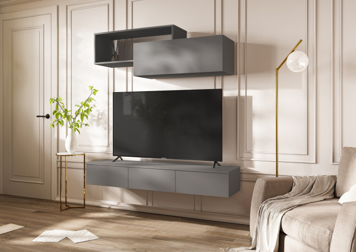 Норд Модульная Гостиная, вариант №2, Графит/Графит