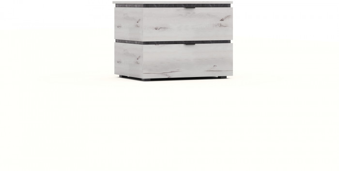 Тумба прикроватная "Ривьера" - Канадский дуб арктик/Бетон спаркс