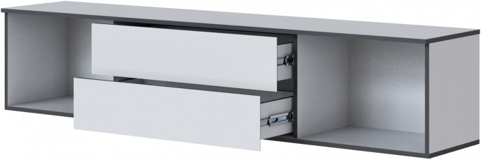 Модульная Гостиная Амара, композиция 1, Белый/Графит серый