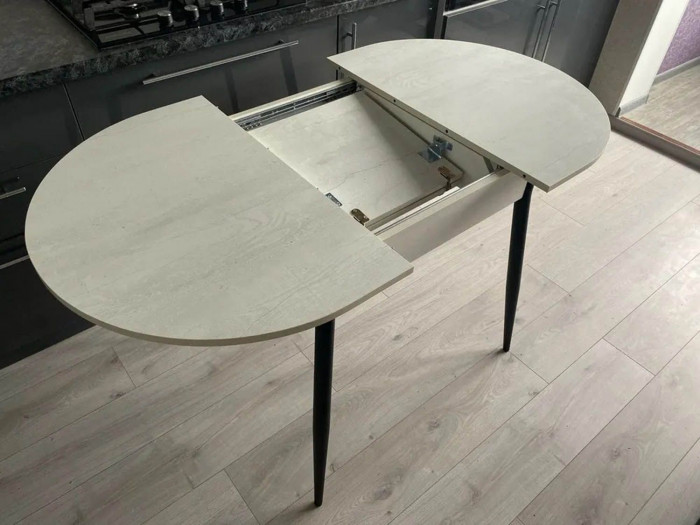 Обеденная группа Стиль-1 / Стул Х 4 шт. / Бетон белый/черный / бид 26