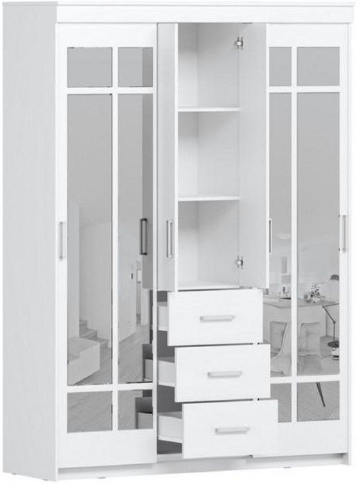 Шкаф-купе Комфорт 6 М (Белый)