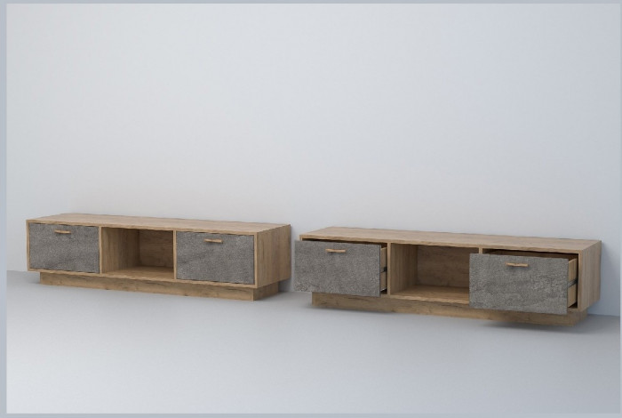 Эго Тумба Т-3 ПД (Камень Темный/Бетон Светлый)