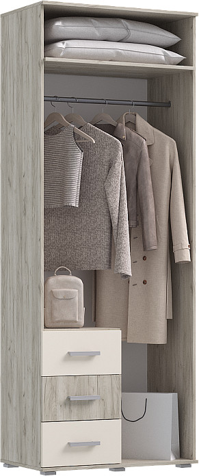 Модульная гостиная Белла, набор 2, Крафт серый/Кашемир