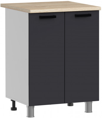 МК Аленушка Н 600 Лаванда Сталь, скоба черный (без столешницы)