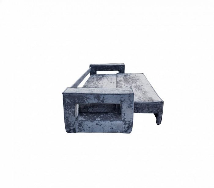 Диван-кровать Лофт Люкс Плюш с подсветкой, еврокнижка, 140х195, серый