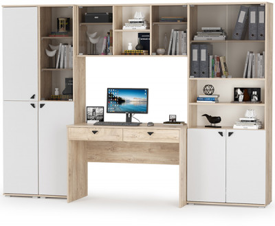 Бостон № 32, дуб эндгрейн элегантный/фасады МДФ милк рикамо софт