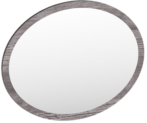 Туалетный столик + Зеркало Нао, Белый/Профиль МДФ Дуб вотан