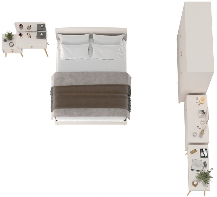 Афина Спальня 16-1600, кашемир серый