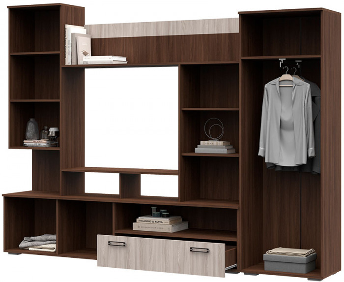 Гостиная Сиенна ЛДСП шимо темный/шимо светлый