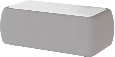 Стол журнальный Дизи светло-серый/мдф холст белый