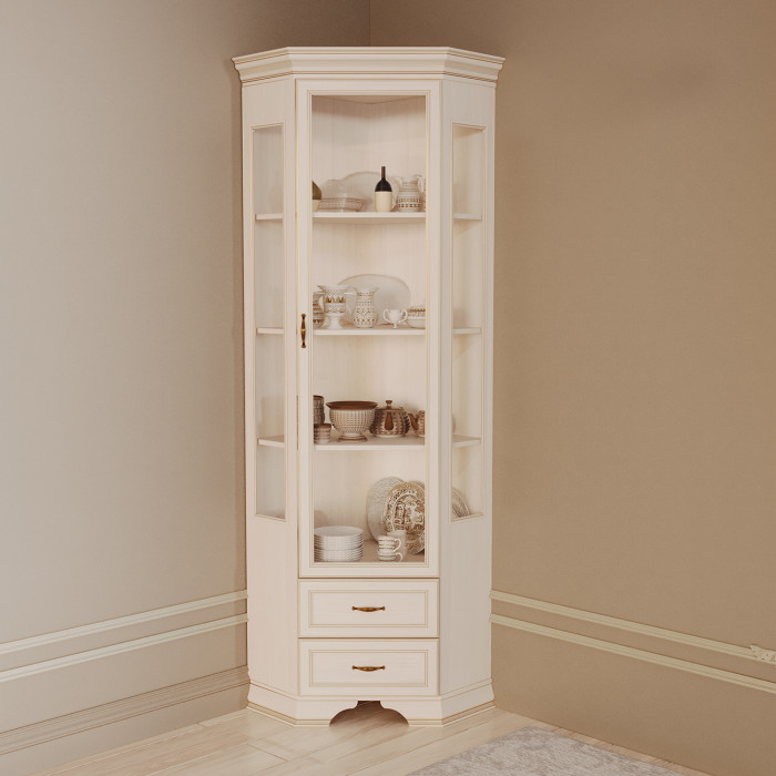 Шкаф-витрина угловой Сиена