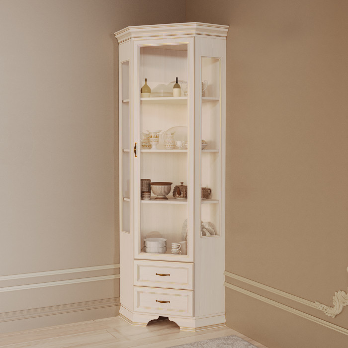 Шкаф-витрина угловой Сиена