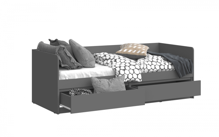 Челси Кровать 80 (Белый глянец, Белый)