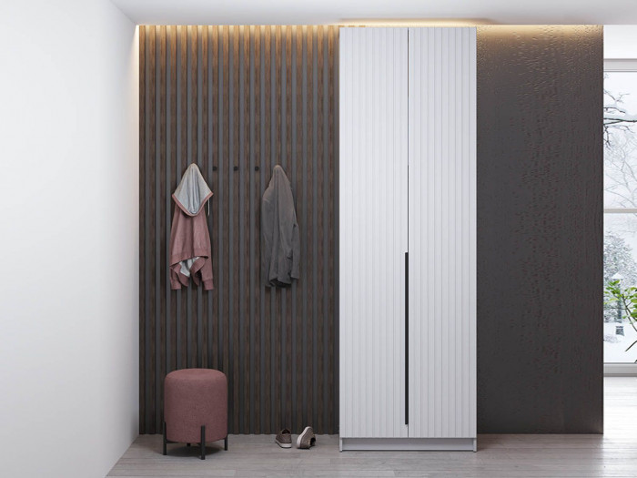 Брандо шкаф для одежды 67.14 МДФ Белый