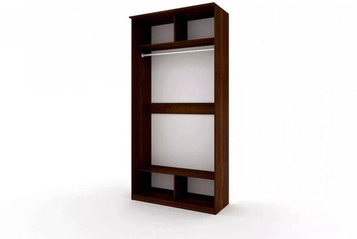 Шкаф купе Модерн 1190х600 2-х дверный зеркальный с пескоструем №1 венге