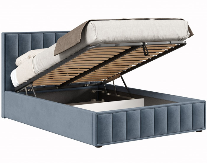 Кровать с подъёмным механизмом 1600 Анкона, темно-серый