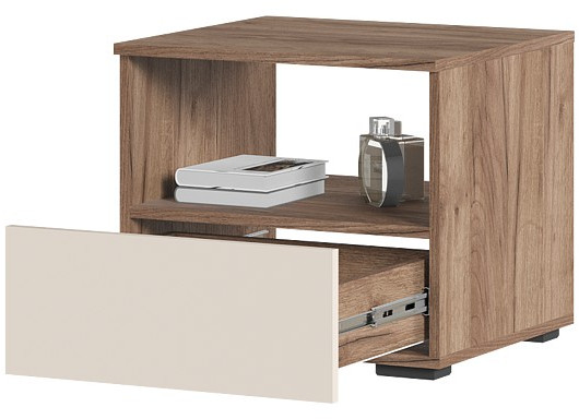 Хелен ТБ 01 Тумба прикроватная (0,502х0,442х0,460) кашемир/дуб крафт табачный