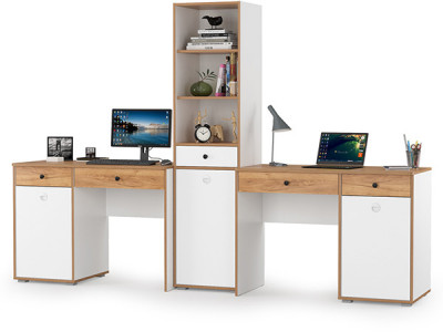 Вуди Компоновка № 10, белый премиум/дуб крафт золотой