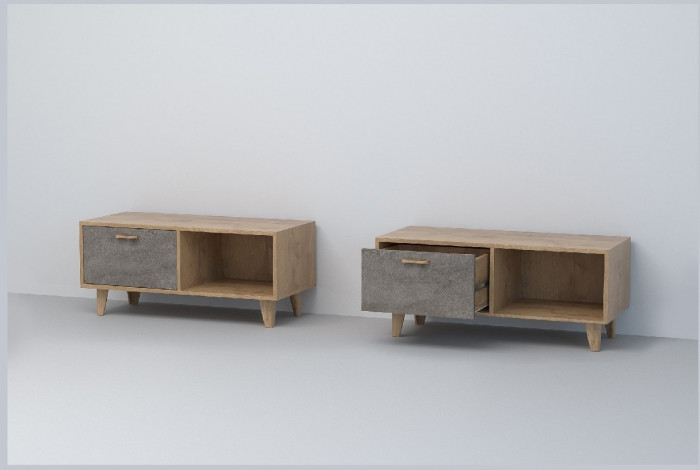 Эго Тумба Т-4 НГ (Глянец Белый/Дуб Крафт Золотой)