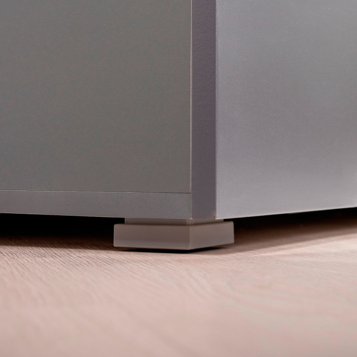 Октава Набор шкафов 46, цвет серый графит/дуб крафт золотой/фасады МДФ серый графит, ШхГхВ 161х35,3х197,6 см., универсальная сборка