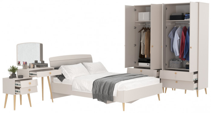 Афина Спальня 17-1400, кашемир серый