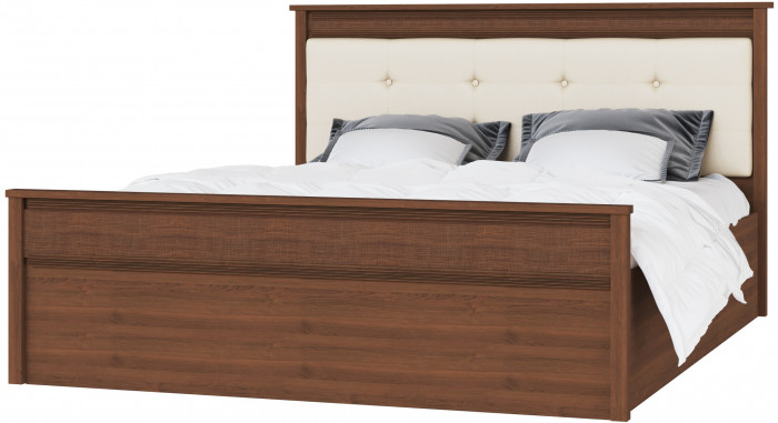 Ливорно Кровать ЛКР-1 (1,6) с ортопедом, Орех донской