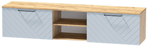 Тумба для ТВ-техники подвесная "Иннэс-7", Крафт золотой/Монблан Р-826