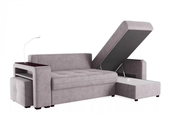 Диван угловой Smart 4 Б4-2Т-1Пф-Б3 Велюр Кашемир 890