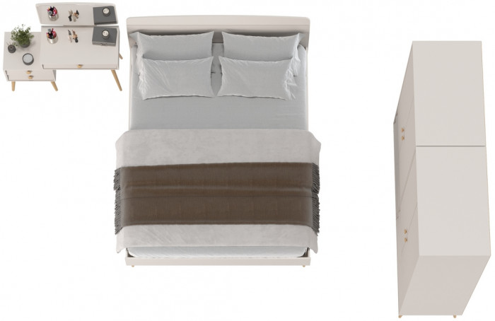 Афина Спальня 17-1600, кашемир серый