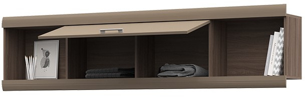 Симба надстройка одноярусной кровати (1942*478*266) ясень шимо темный/кофе с молоком