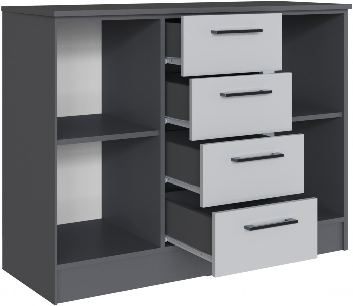 Комод Вегас, Графит серый/Камень серый