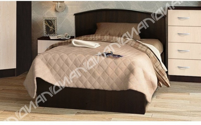 Кровать арт.032, низкий щиток, 140 (Венге)