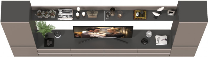 Сидней Комплектация № 101, корпус: антрацит/фасады: МДФ веллюто капучино