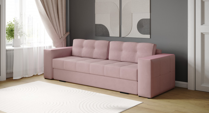 Диван раскладной Нави, пыльная роза/мдф пудра