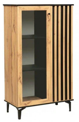 Шкаф комбинированный Либерти 51.03 (опора h150) Дуб вотан/Черный