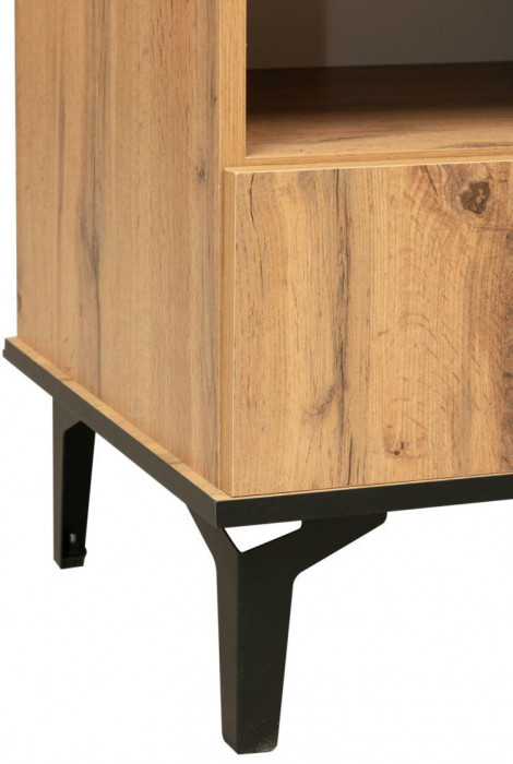 Шкаф комбинированный Либерти 51.03 (опора h150) Дуб вотан/Черный