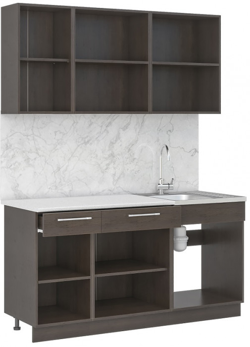 Кухонный гарнитур Маша 1.6 м, камень