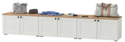 Остин 13.257 Тумба + 13.257 Тумба + 13.257 Тумба, белый шагрень/дуб крафт золотой