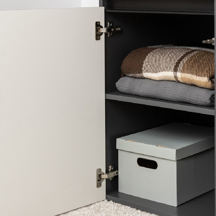 Сидней Комплектация № 102, корпус: антрацит/фасады: МДФ веллюто капучино