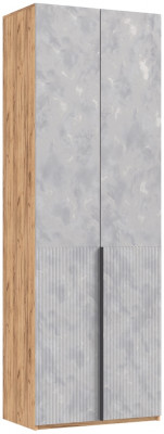 Шкаф 2-х створчатый Марвэл, Крафт золотой/Мальта