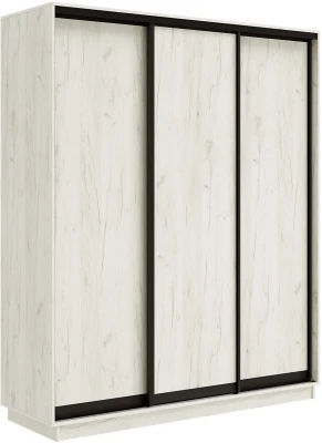 Тринити NEW Шкаф-купе 1800, Дуб крафт белый (вставка фасад х3)