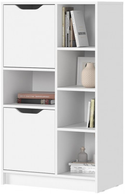 РУНА СТЛ 02 Стеллаж Фасад БЕЛЫЙ/Корпус БЕЛЫЙ