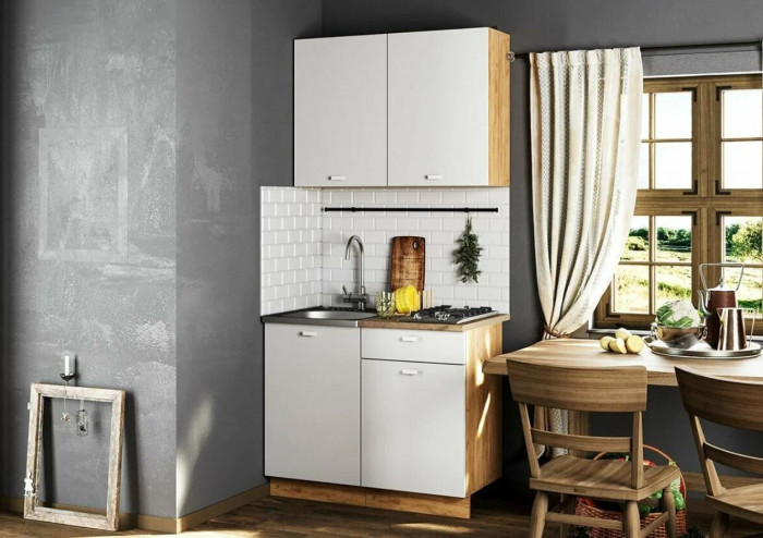 кухня Дана 1,0 дуб крафт золотой/белый